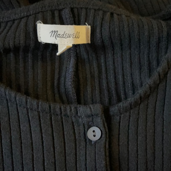 Madewell Button-Front Ribbed Mini Dress - Picture 8 of 10